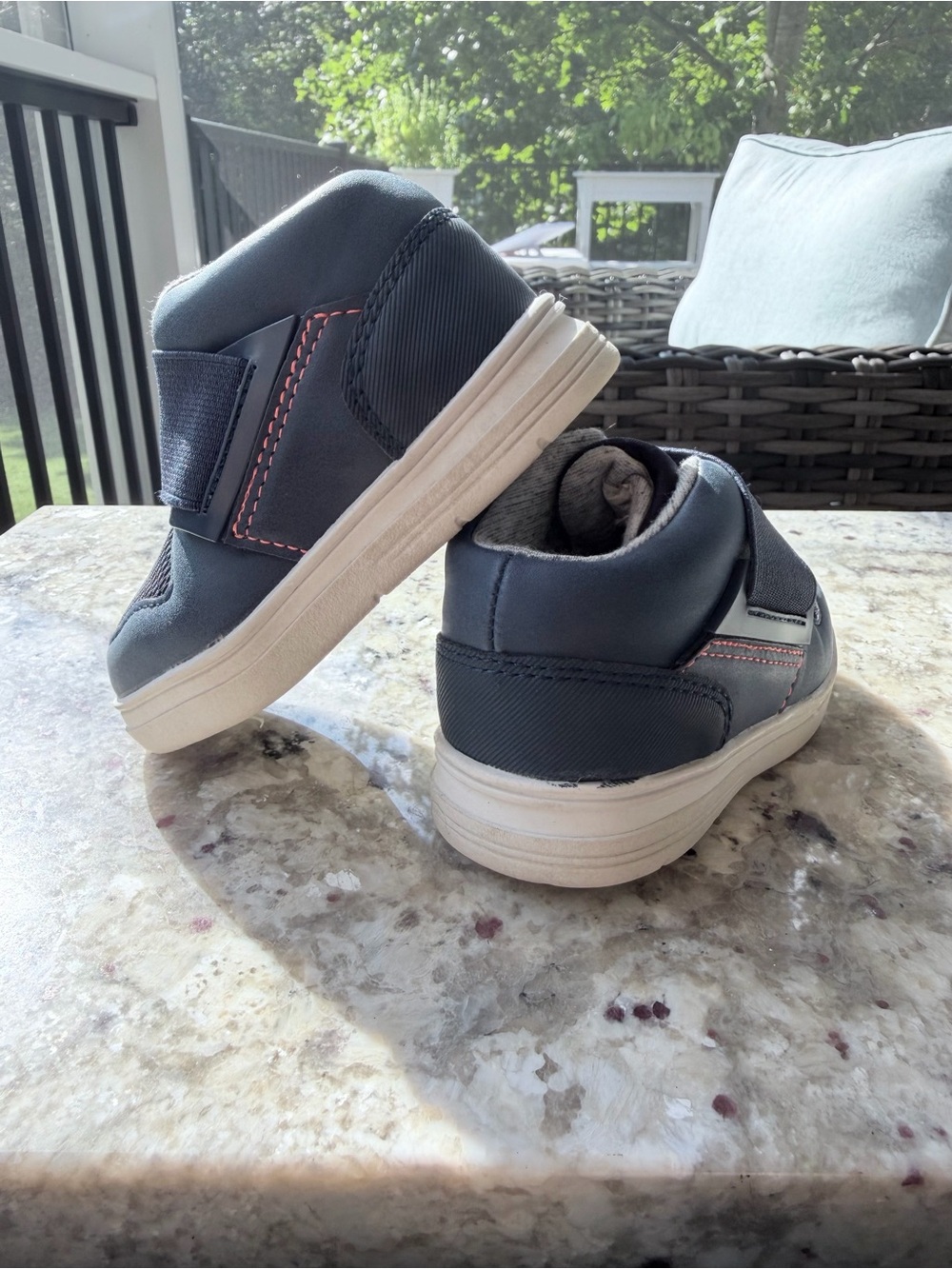 Kids Navy High-Top Sneakers - Casual Everyday Shoes
